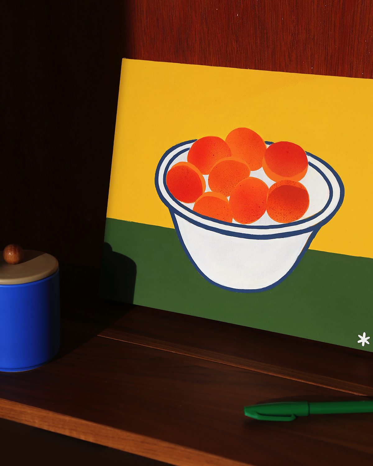 'Apricots' painting, 2024