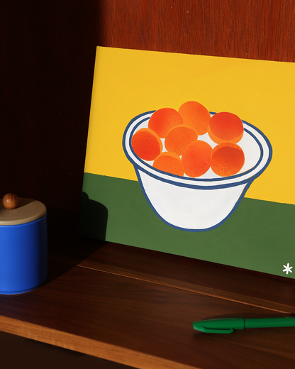 'Apricots' painting, 2024