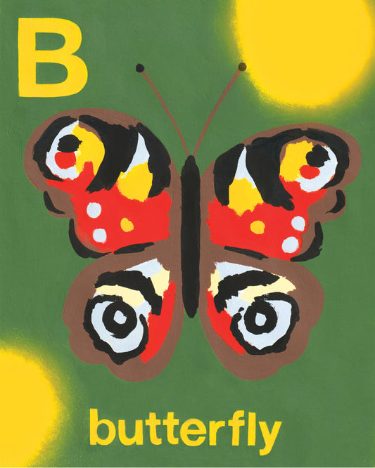 'B is for Butterfly' giclée print