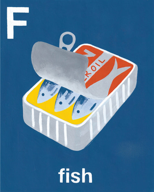 'F is for Fish' giclée print