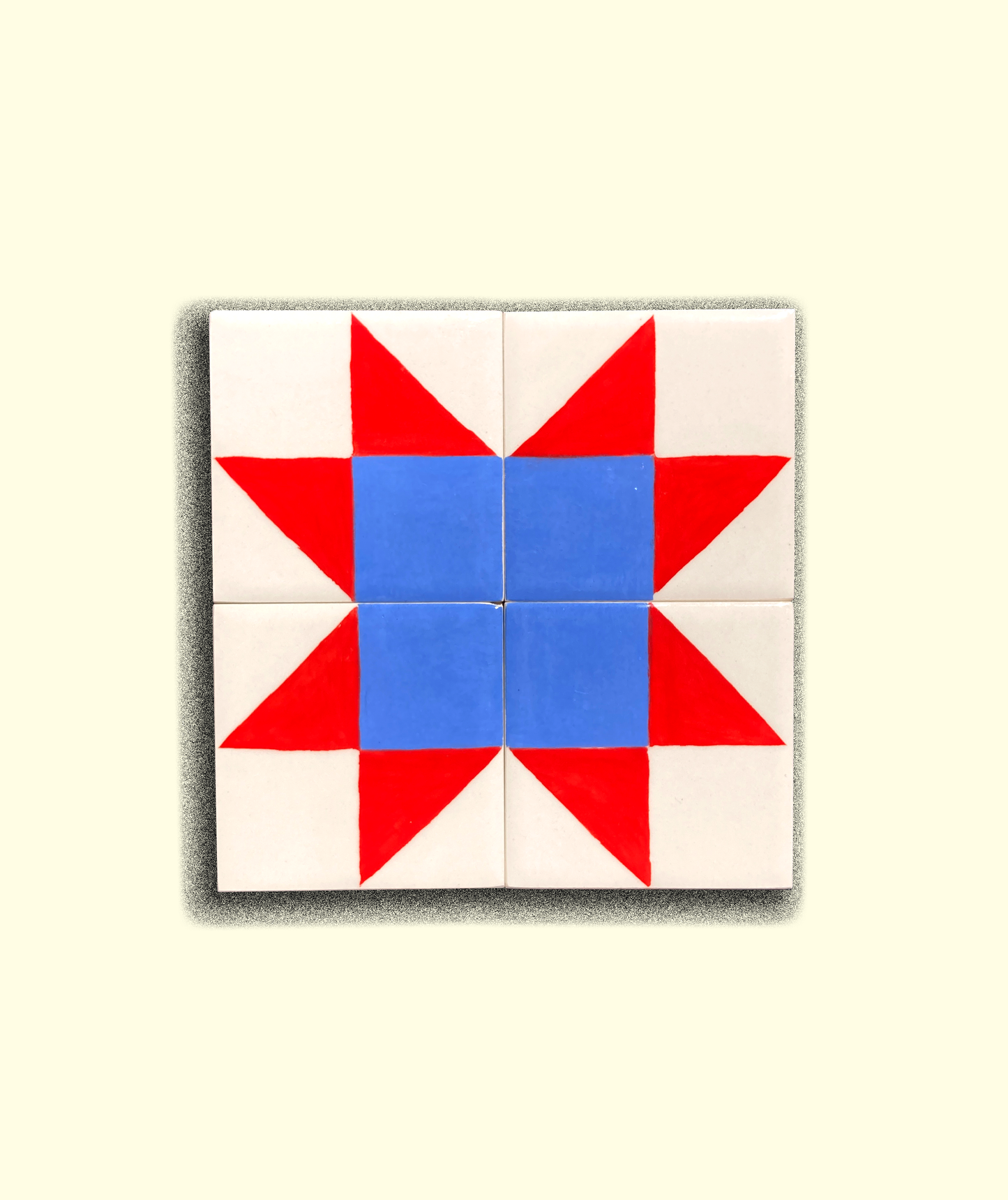 'Red Blue' patchwork trivets