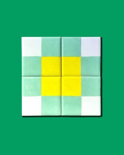 'Yellow Green' patchwork trivets