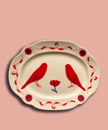 'Red-Factor Canaries' platter, 2023